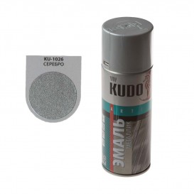 KMk1026 Эмаль аэрозоль KUDO Серебро металлик 520мл