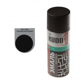 KMk1102 Эмаль аэрозоль KUDO Черный матовый 520мл